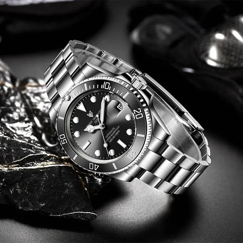 2024  New Watch Men Mechanical Wristwatch Luxury Automatic Watch Stainless Steel Watches for Men Clock Man Relogio Masculino