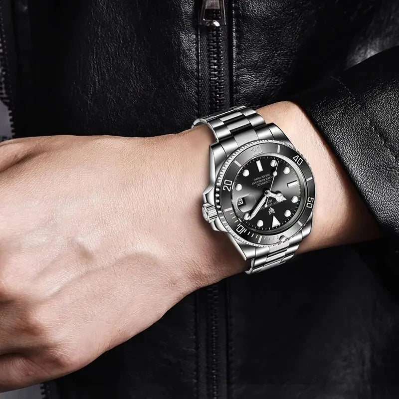 2024  New Watch Men Mechanical Wristwatch Luxury Automatic Watch Stainless Steel Watches for Men Clock Man Relogio Masculino