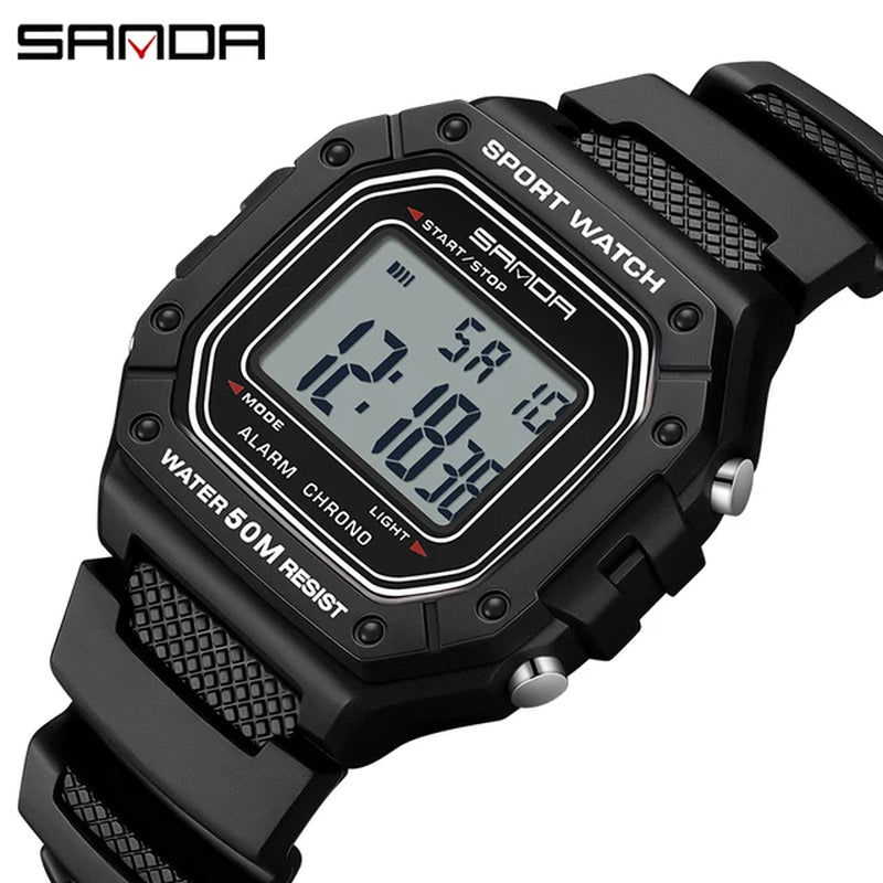 2156 Fashion Mens Watch Military Water Resistant Sport Watches Army Big Dial Led Digital Wristwatches Stopwatches for Male