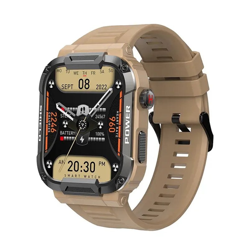 1.85 Outdoor Military Smart Watch Men Bluetooth Call Smartwatch for Android IOS IP68 Waterproof Sports Fitness Watches