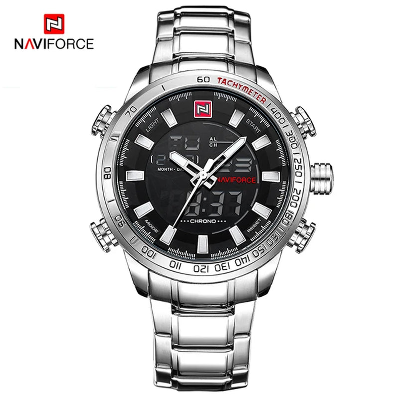 Luxury Brand Mens Sport Watch Gold Quartz Led Clock Men Waterproof Wrist Watch Male Military Watches Relogio Masculino