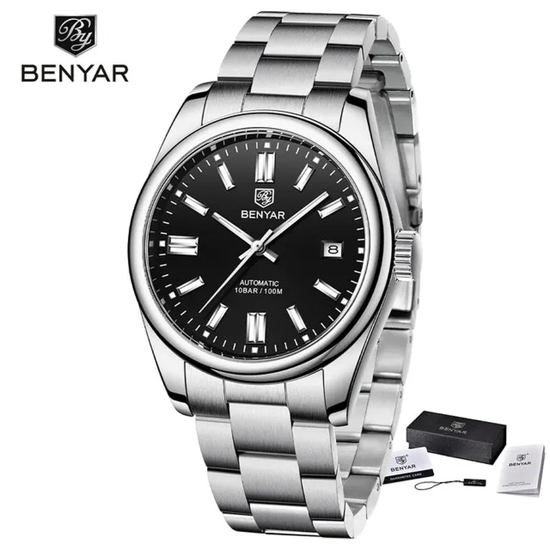 2024  New Luxury Men Mechanical Wristwatches 10Bar Waterproof Automatic Watch Stainless Steel Sports Diving Watch for Men
