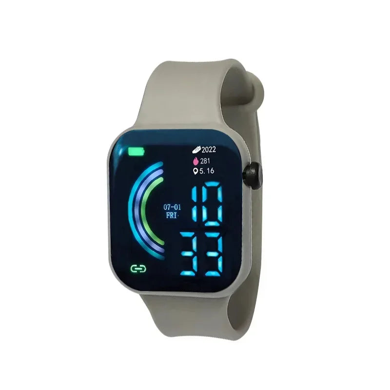 Disposable Electronic Watch for Men Wowen Digital Kids Watch Electronic LED Wristwatch Sport Waterproof Watches Non Rechargeable