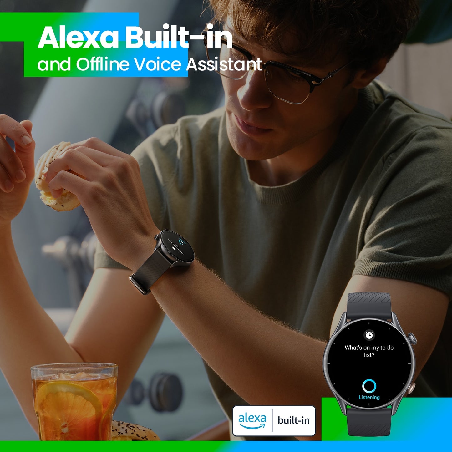 Global Version  GTR 3 GTR3 GTR-3 Smartwatch 1.39" AMOLED Display Zepp OS Alexa Built-In GPS Smart Watch for Android IOS