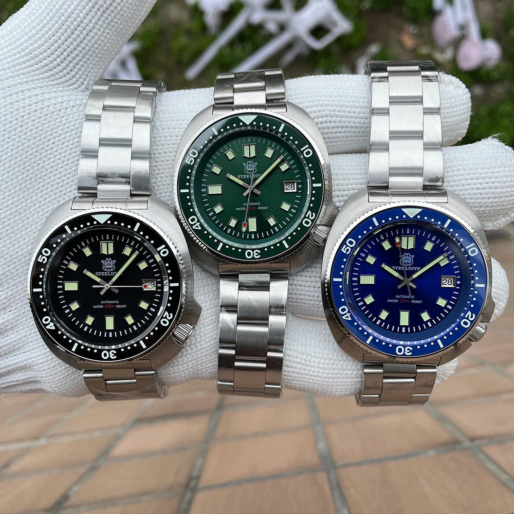 SD1970  Brand 200M Waterproof Sapphire Glass 44MM Men NH35 Dive Watch with Ceramic Bezel