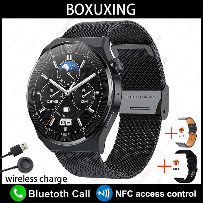 For Huawei Xiaomi GT3 Pro Smart Watch Men AMOLED 390*390 HD Screen Heart Rate Bluetooth Call IP68 Waterproof Smartwatch 2024 New
