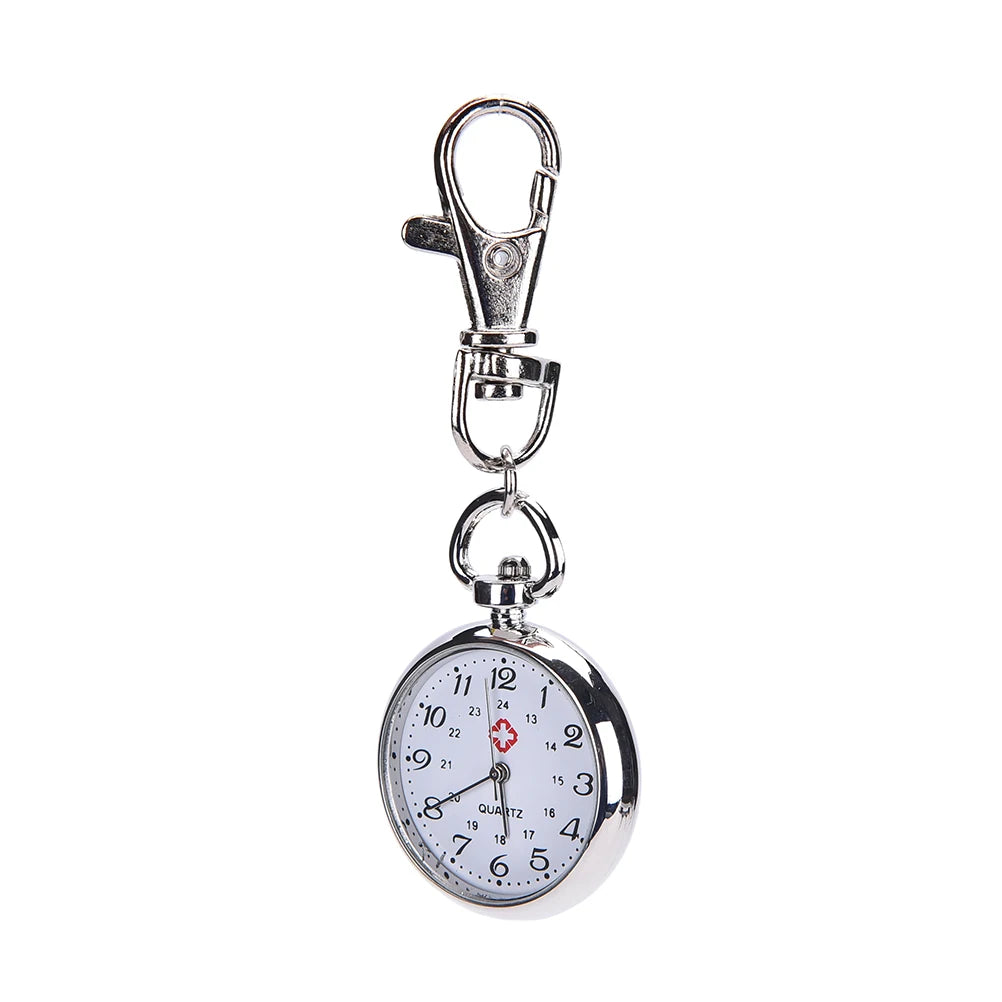 Pop Stainless Steel Quartz Pocket Watch Cute Key Ring Chain New Gift New 1PC